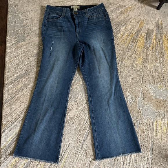 Deomcracy jeans ab technology boot cut flare mid rise stretchy waist  16 - Picture 1 of 9